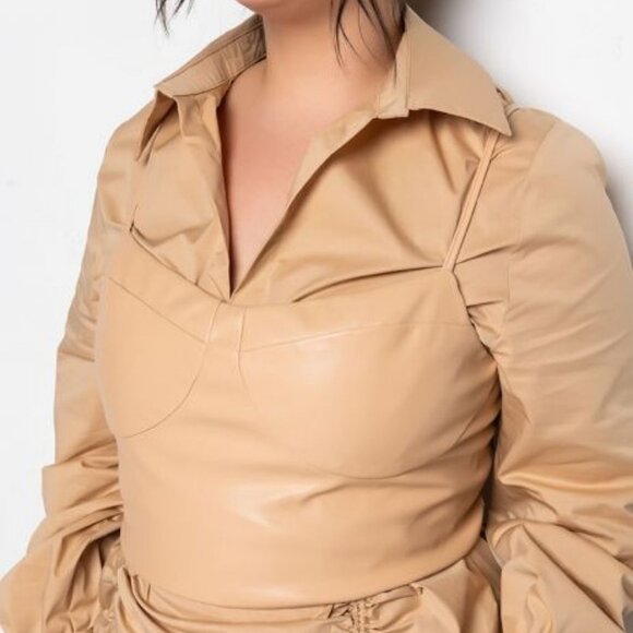 PLUS KEEPING IT TOGETHER LONG SLEEVE MINI RUCHED DRESS ( BRAND NEW !!!! ) - Picture 2 of 6